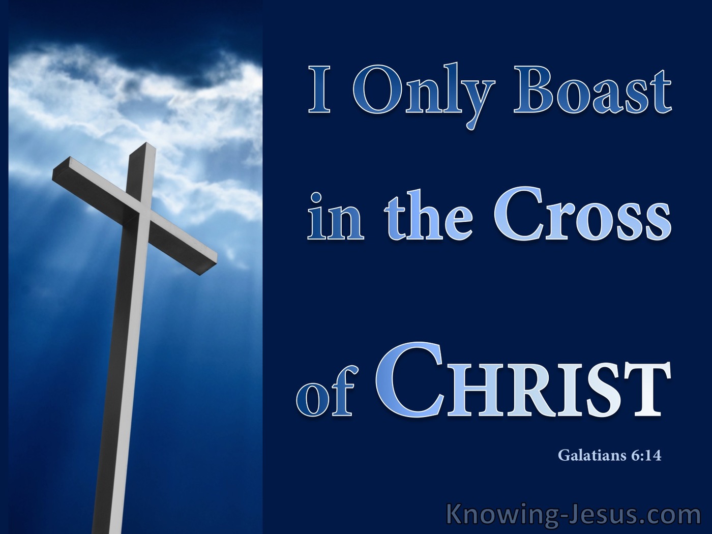 Galatians 6:14 Boast Only In The Cross Of Christ (navy)